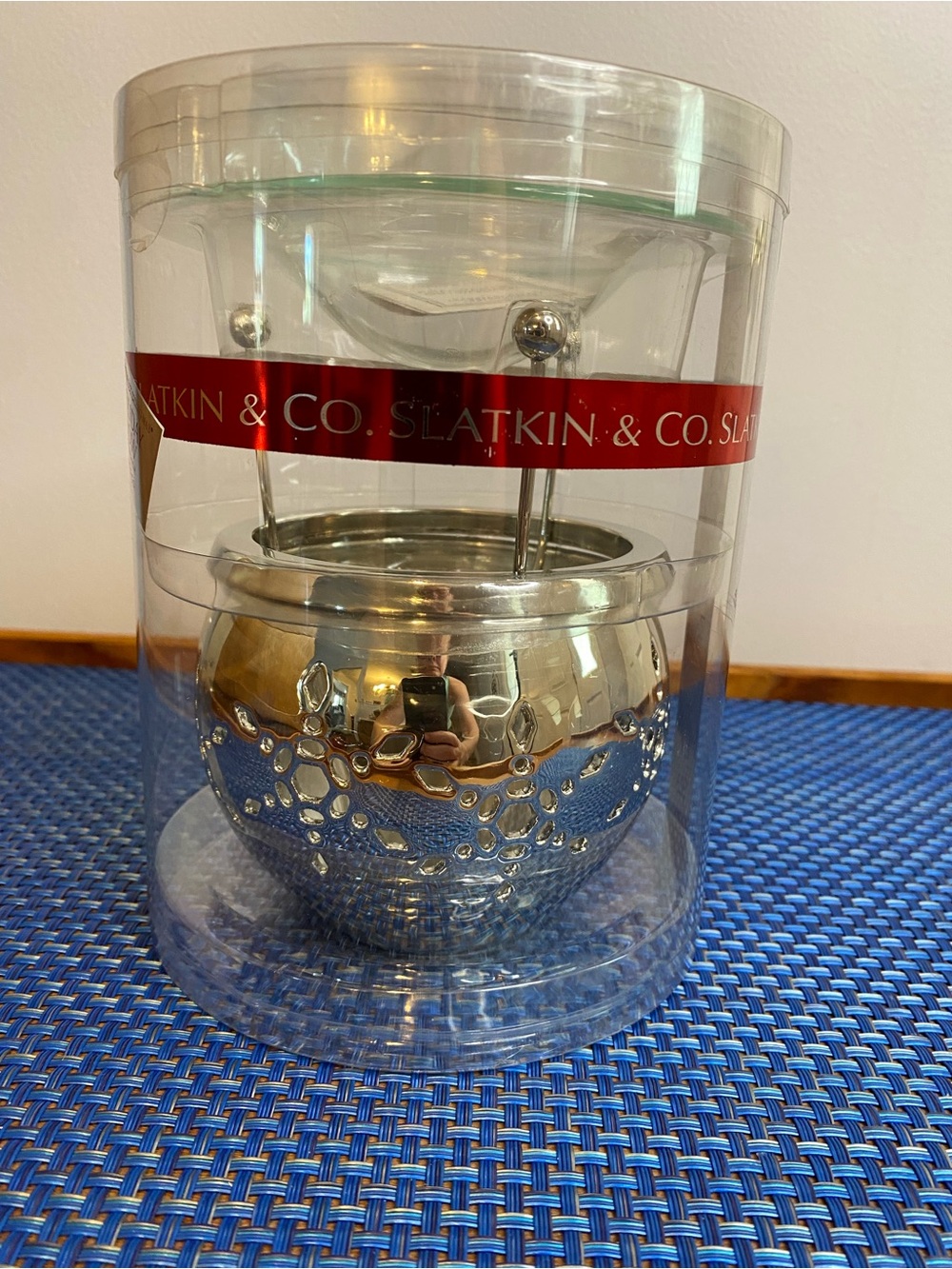 Bath and Body Works Slatkin & Co. Silver Decorative Wax Warmer Holiday Glow NWT